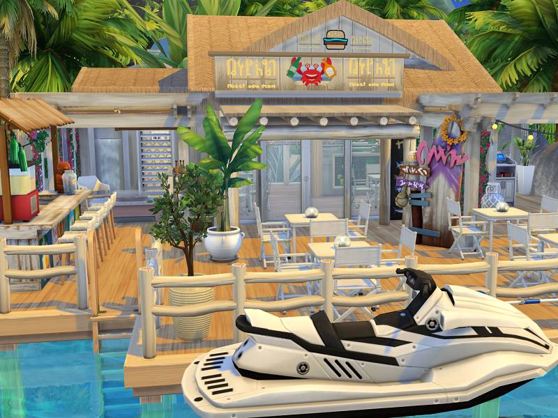 Пляжный ресторан для Симс 4 - фото 3