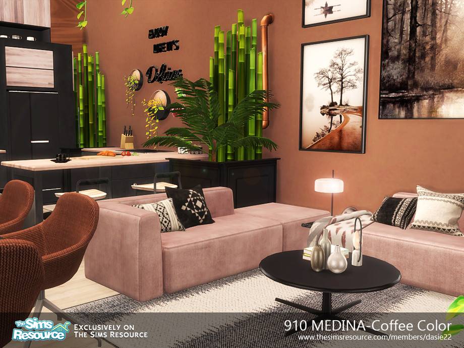 Квартира 910 MEDINA-Coffee Color для Симс 4 - фото 2