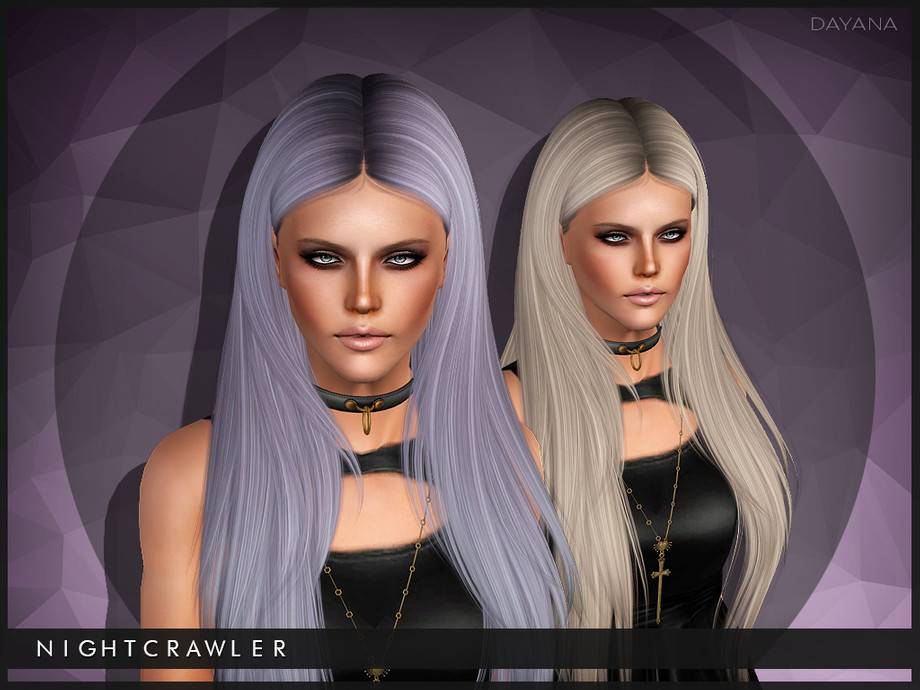 Женская прическа Nightcrawler-DAYANA для Симс 3
