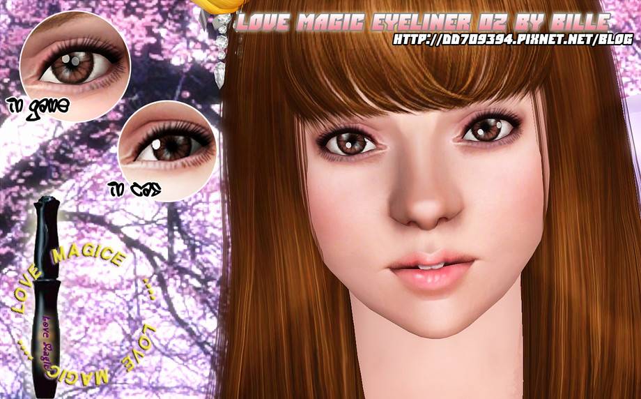Ресницы love magic under Eyelashes 02L для Симс 3