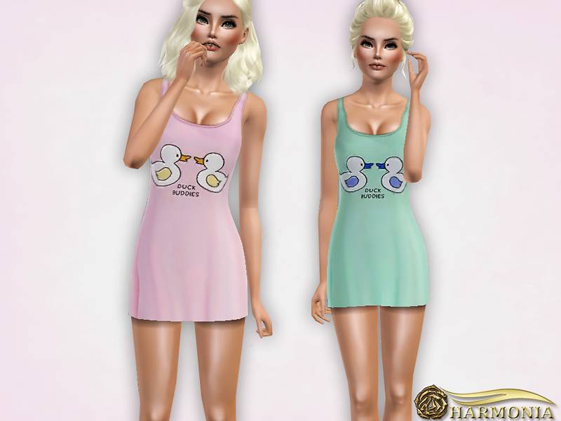 Майка Ducky Cotton Tank Chemise для Симс 3