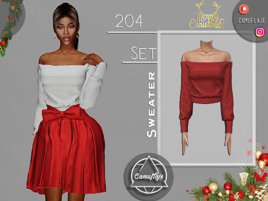 Свитер 204 для Симс 4