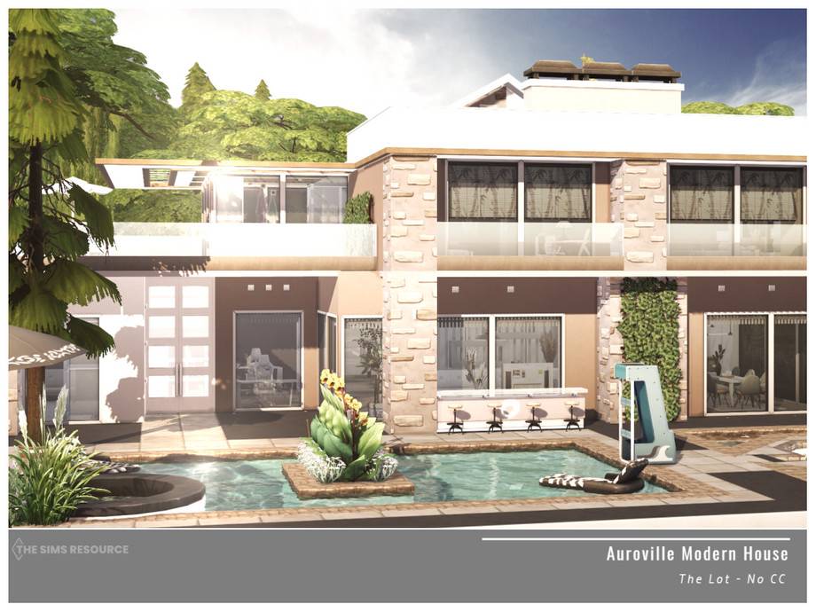 Дом Auroville для Симс 4 - фото 9