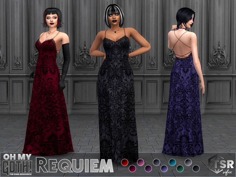 Платье Requiem для Симс 4