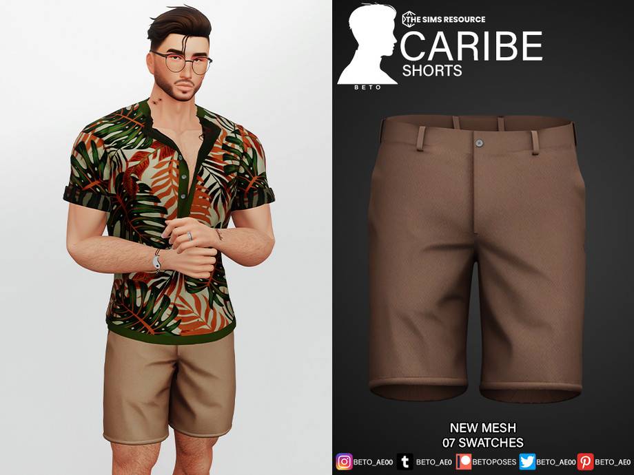 Шорты Caribe для Симс 4