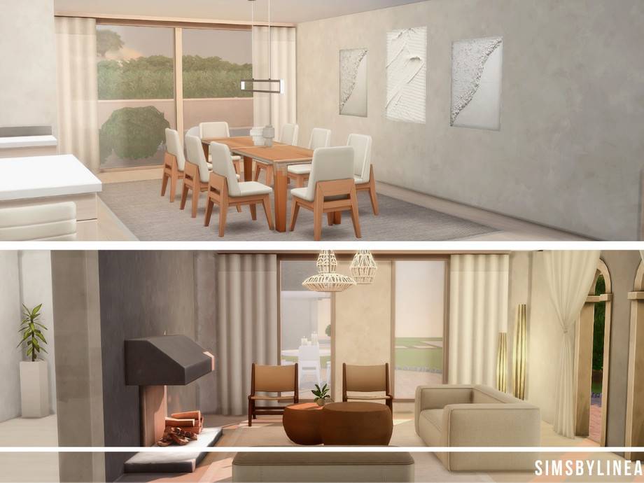 Дом Beige Mansion для Симс 4 - фото 5