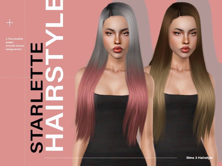 Женская прическа LeahLillith Starlette Hair для Симс 3