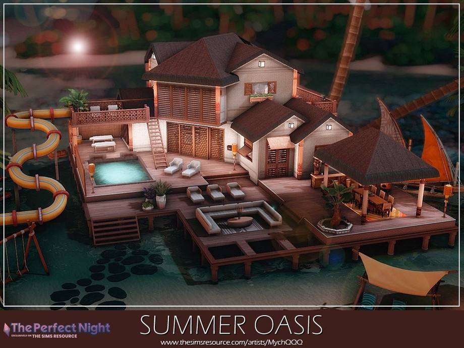 Дом Summer Oasis для Симс 4 - фото 1