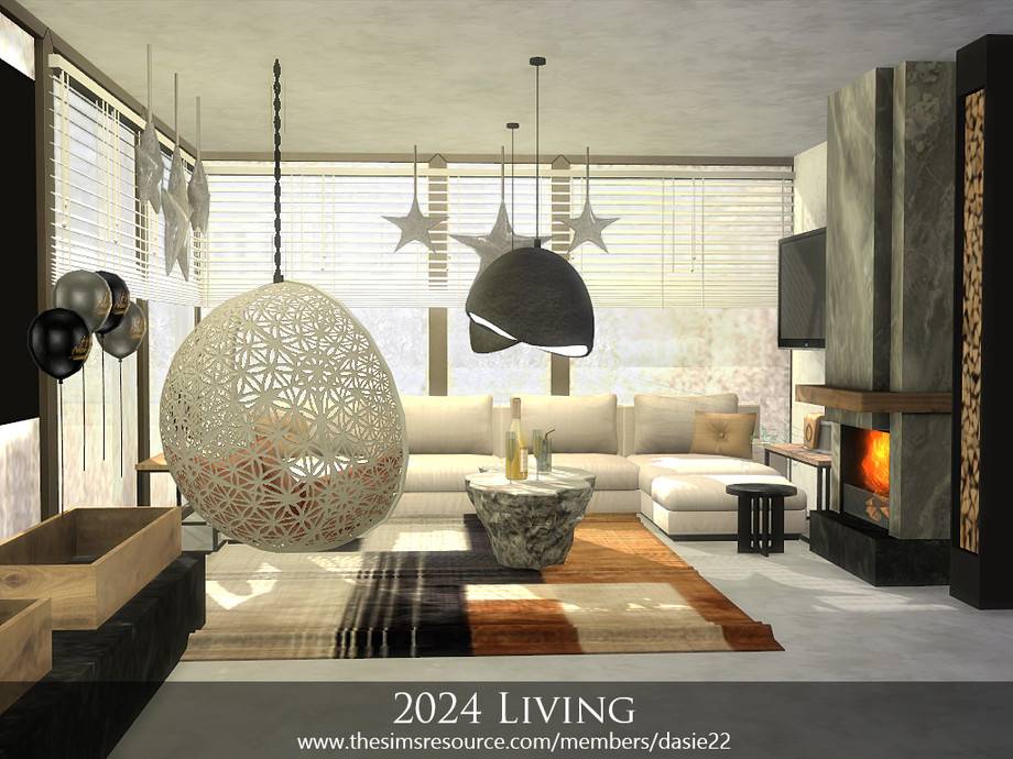 Гостиная 2024 Living для Симс 4 - фото 1