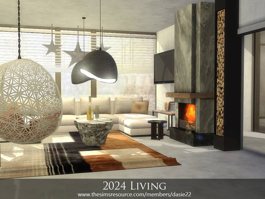 Гостиная 2024 Living для Симс 4 - фото 3