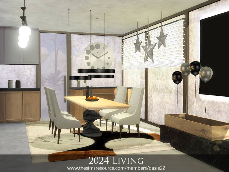 Гостиная 2024 Living для Симс 4 - фото 5