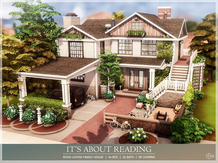 Дом Its About Reading для Симс 4 - фото 1