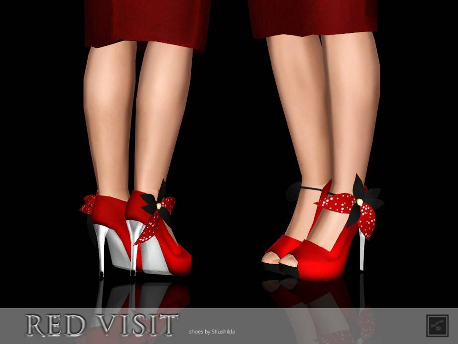 Туфли Shoes Red visit для Симс 3