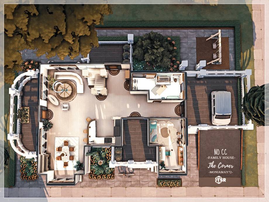 Дом The Corner House для Симс 4 - фото 4