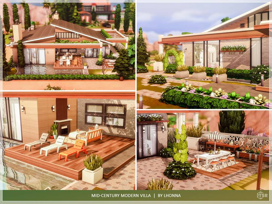 Вилла Mid-century для Симс 4 - фото 3