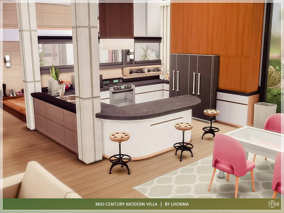 Вилла Mid-century для Симс 4 - фото 4