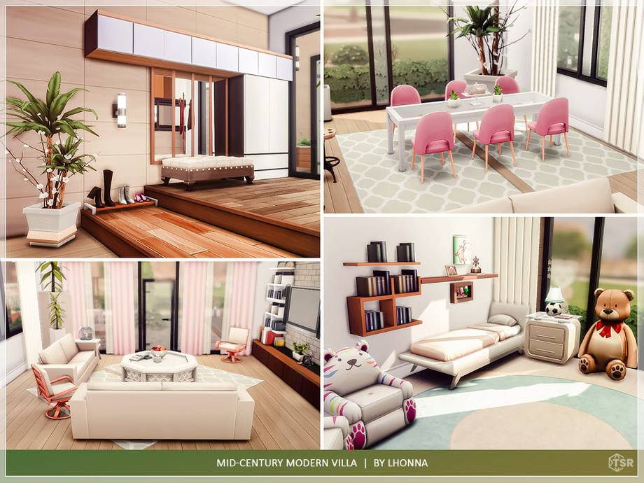 Вилла Mid-century для Симс 4 - фото 5