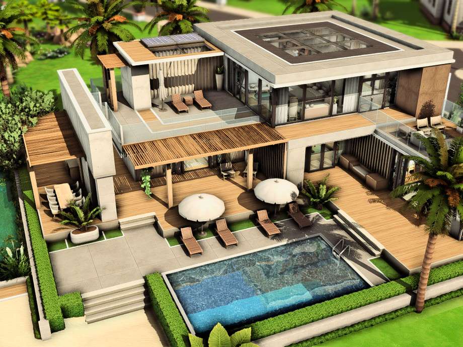 Дом Modern Family House для Симс 4 - фото 2