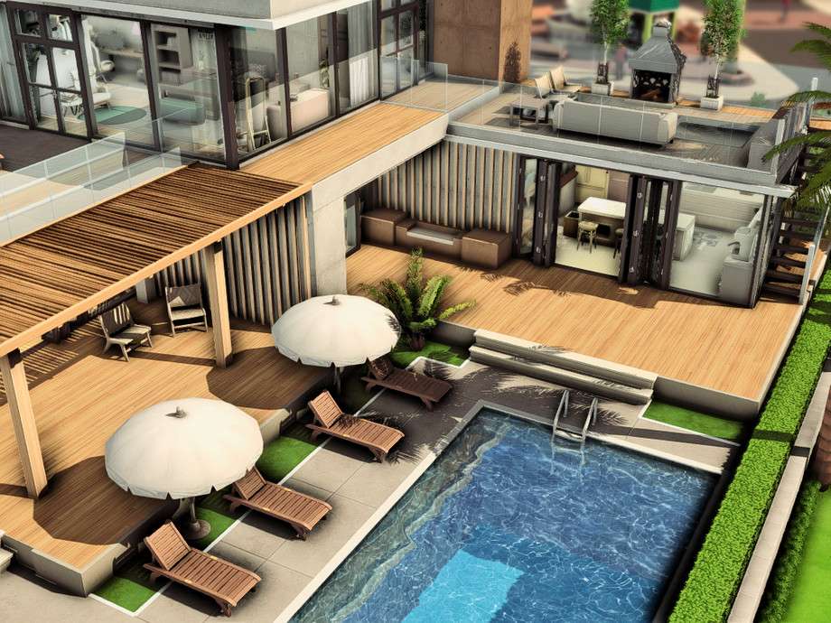 Дом Modern Family House для Симс 4 - фото 3