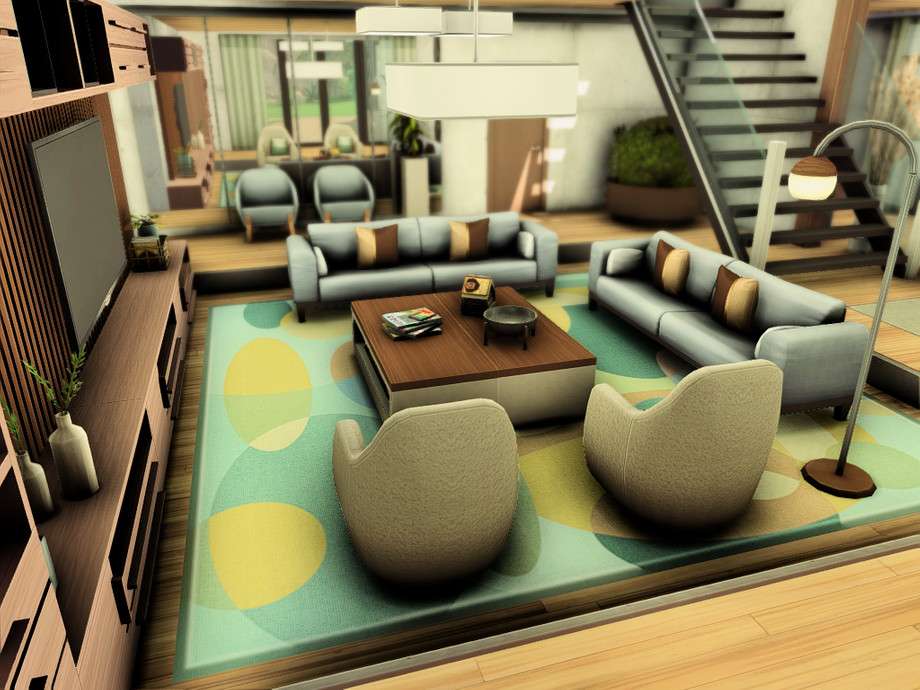 Дом Modern Family House для Симс 4 - фото 8