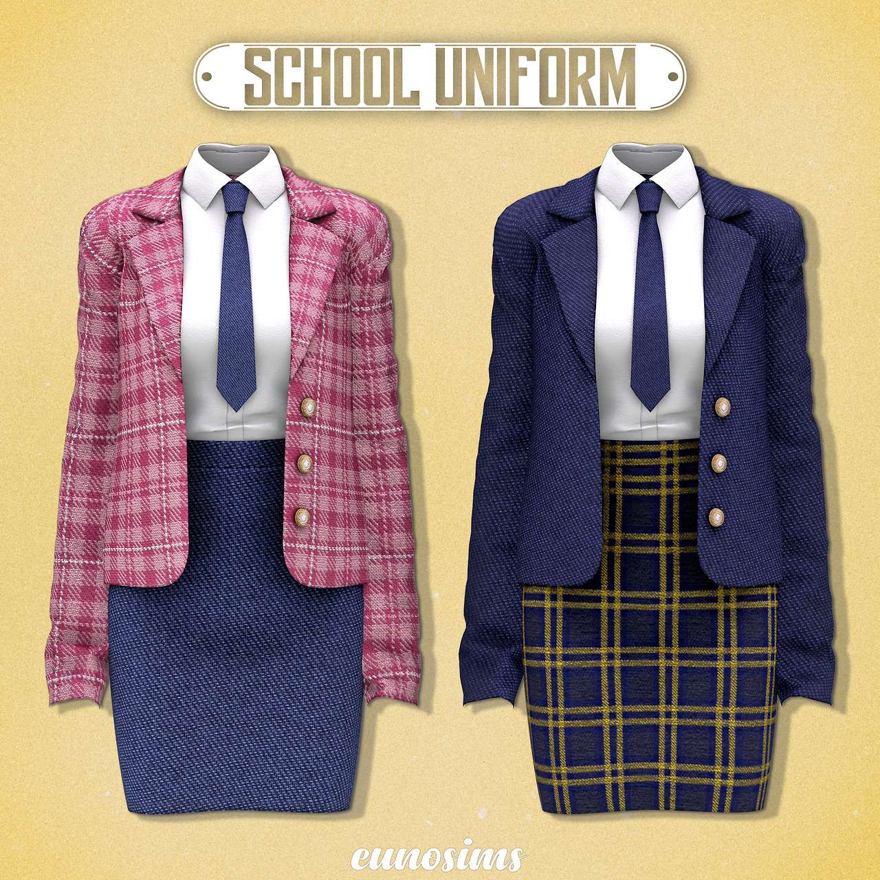 Наряд School Uniform для Симс 4