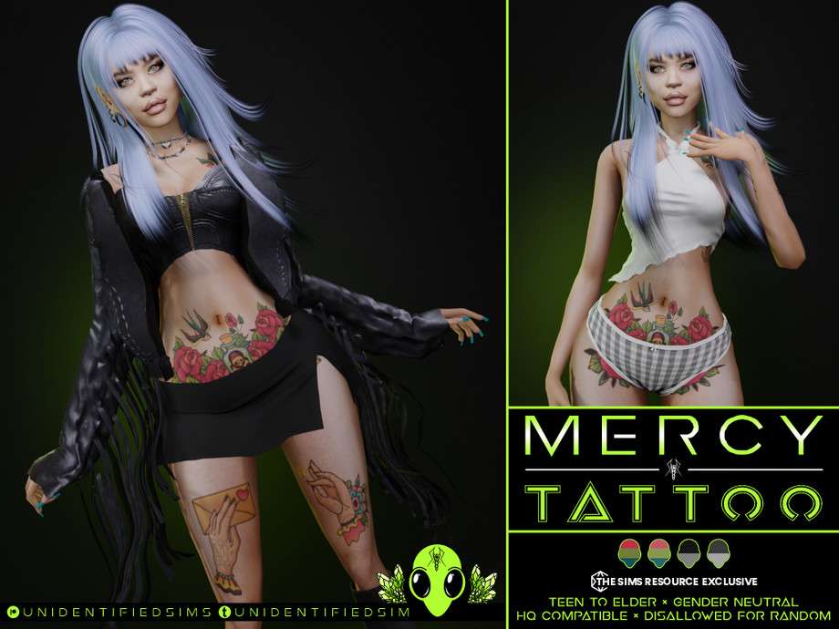 Татуировка Mercy для Симс 4