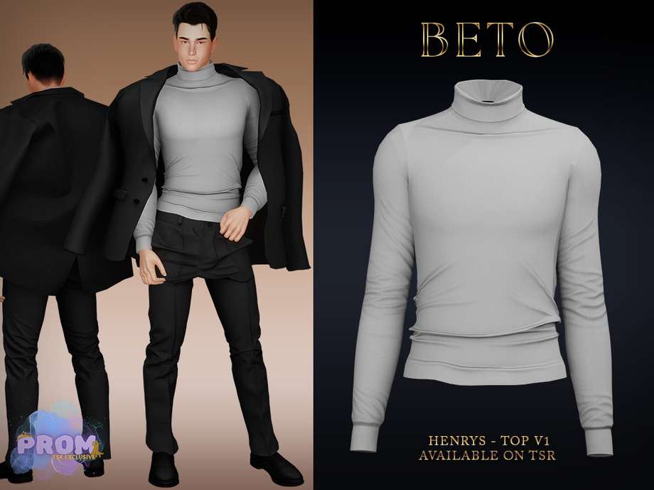 Водолазка Henrys для Симс 4