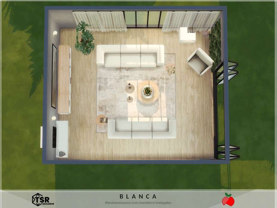 Гостиная Blanca для Симс 4 - фото 3