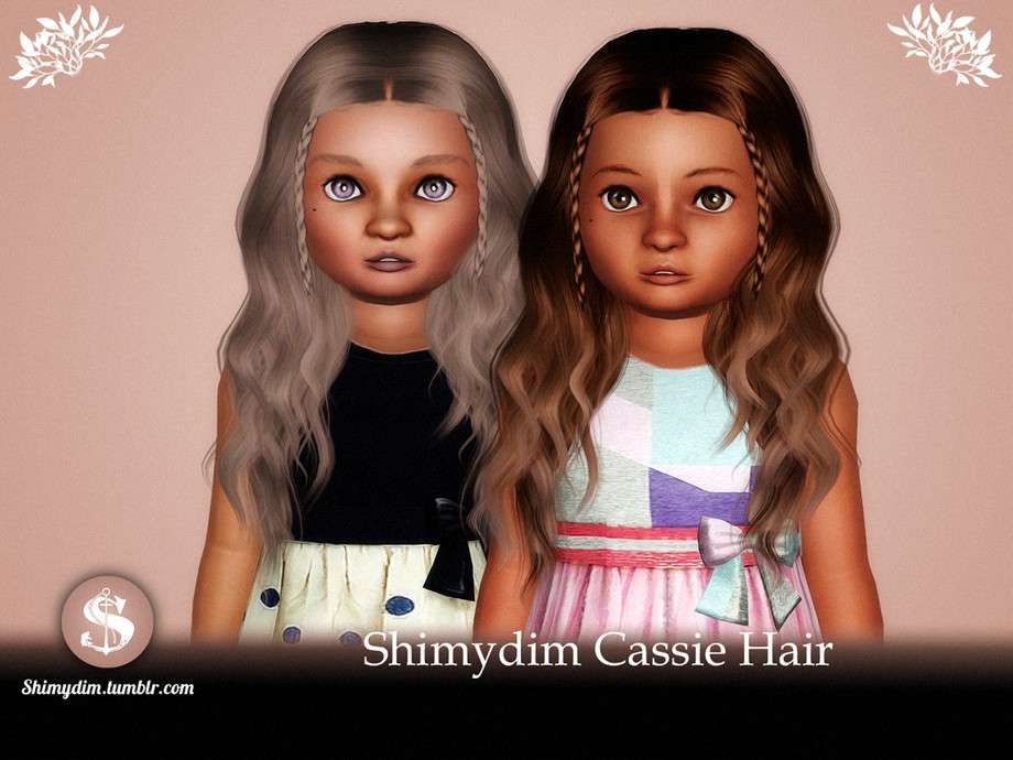 Прическа для малышей Cassie Hairstyle - Toddler для Симс 3