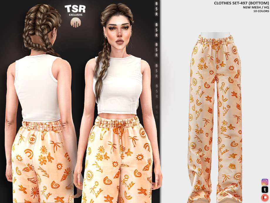 Штаны BD1300 для Симс 4