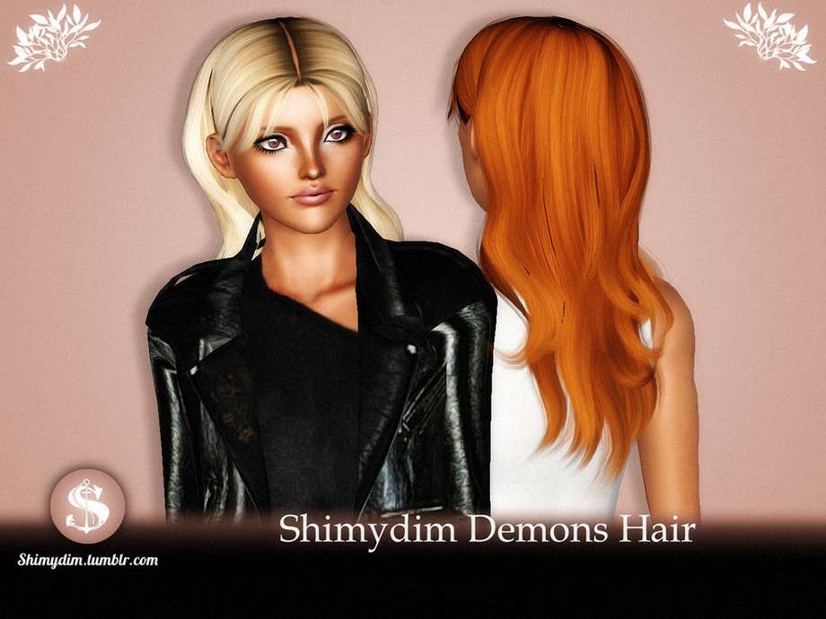 Женская прическа Demons Hairstyle - Adult для Симс 3