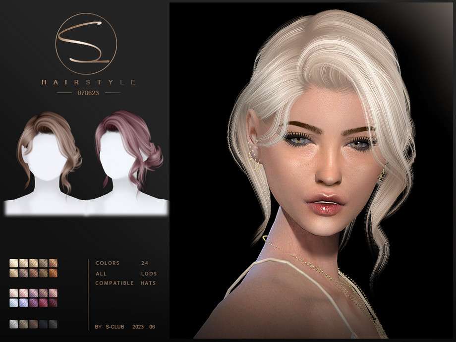 Женская прическа Jessica для Симс 4