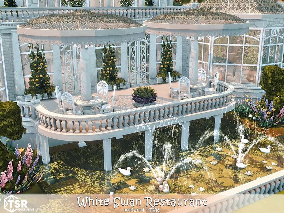 Ресторан White Swan для Симс 4 - фото 8