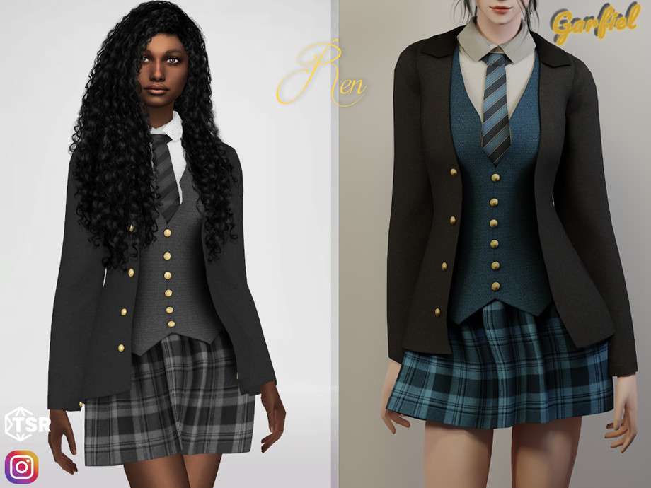 Школьная форма Ren для Симс 4