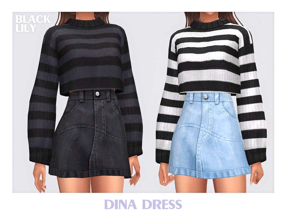 Наряд Dina для Симс 4