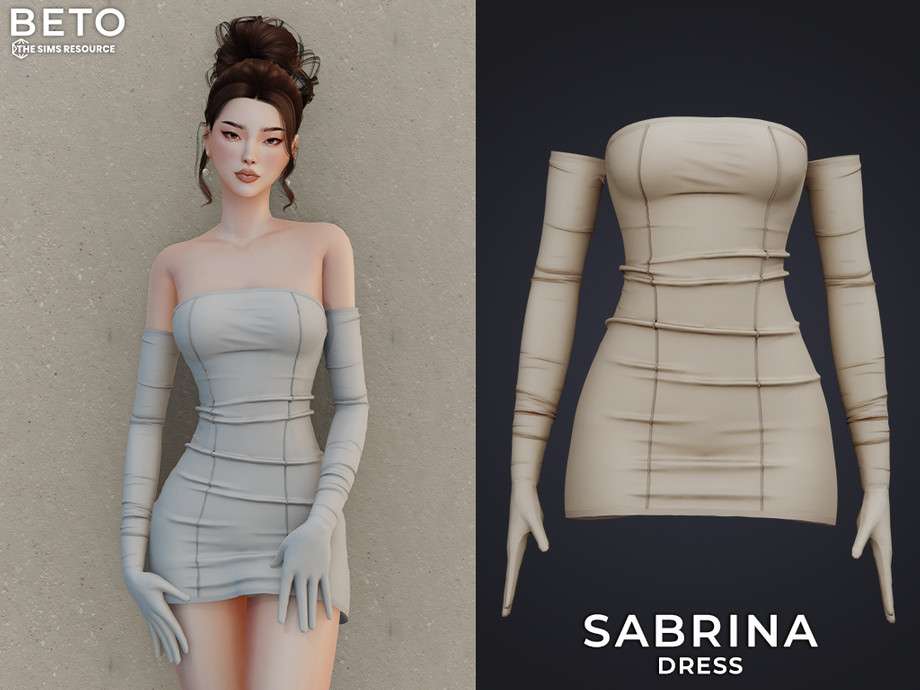 Платье Sabrina для Симс 4