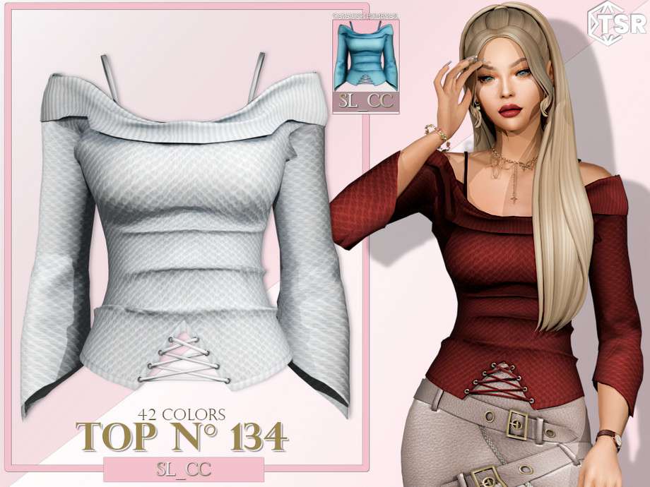 Блузка 134 для Симс 4