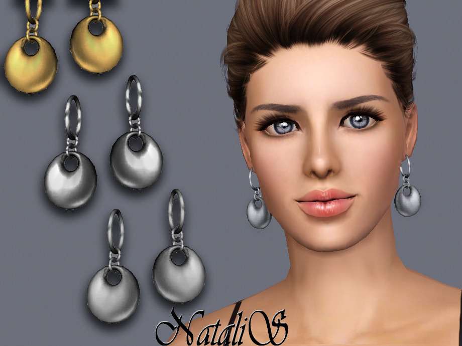 Серьги NataliS TS3 Puff drop earrings для Симс 3