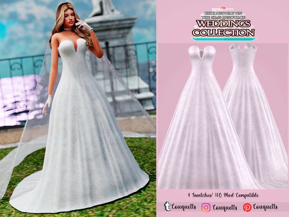 Свадебное платье от couquett для Симс 4