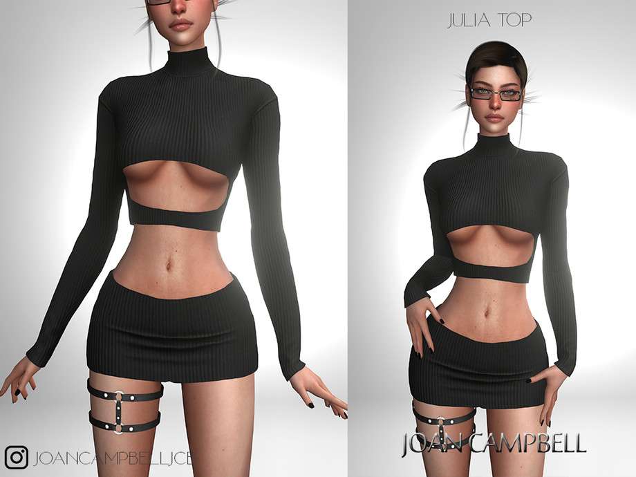 Женский топ JULIA для Симс 4
