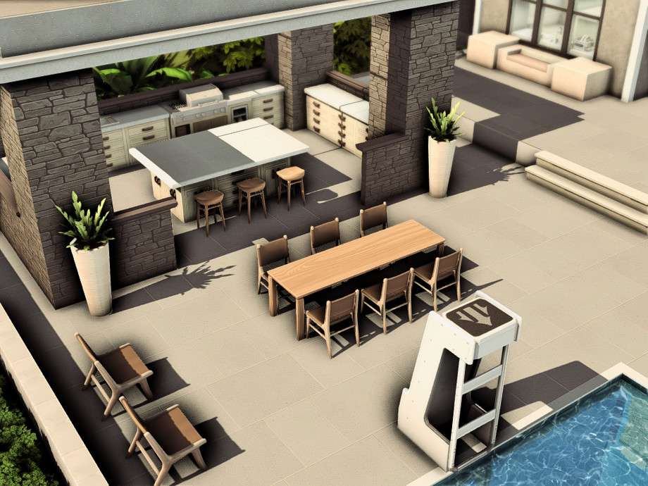 Дом Modern Country для Симс 4 - фото 9