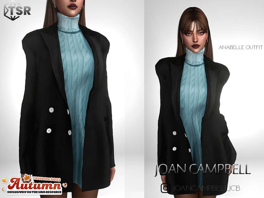 Пальто Anabelle для Симс 4