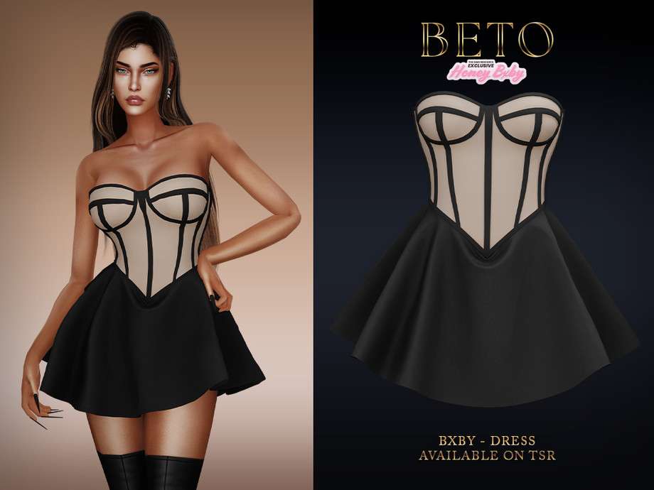Платье Bxby для Симс 4
