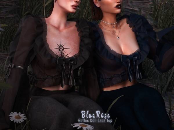 Блузка Gothic Doll для Симс 4