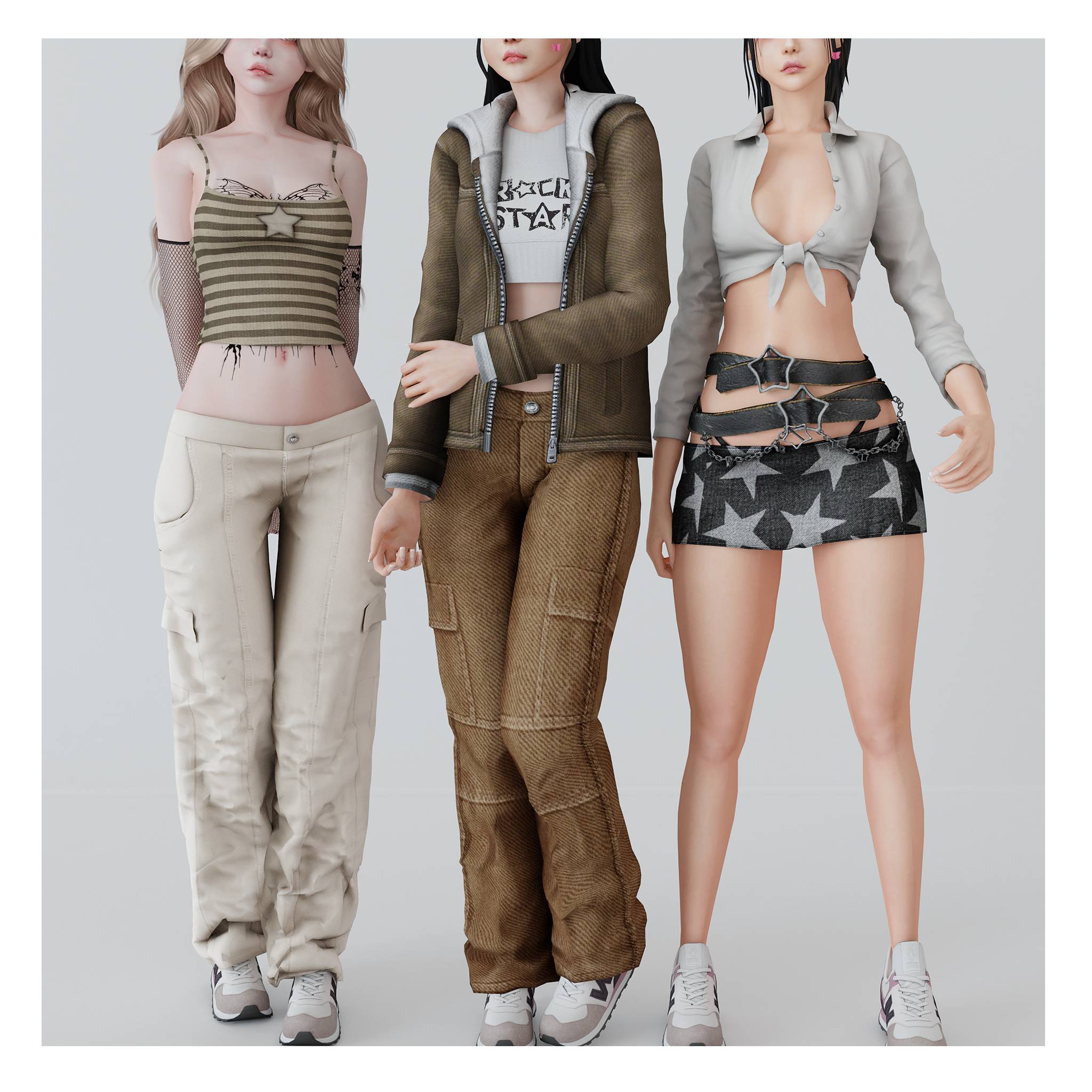 Сет одежды NEPO для Симс 4 - фото 1