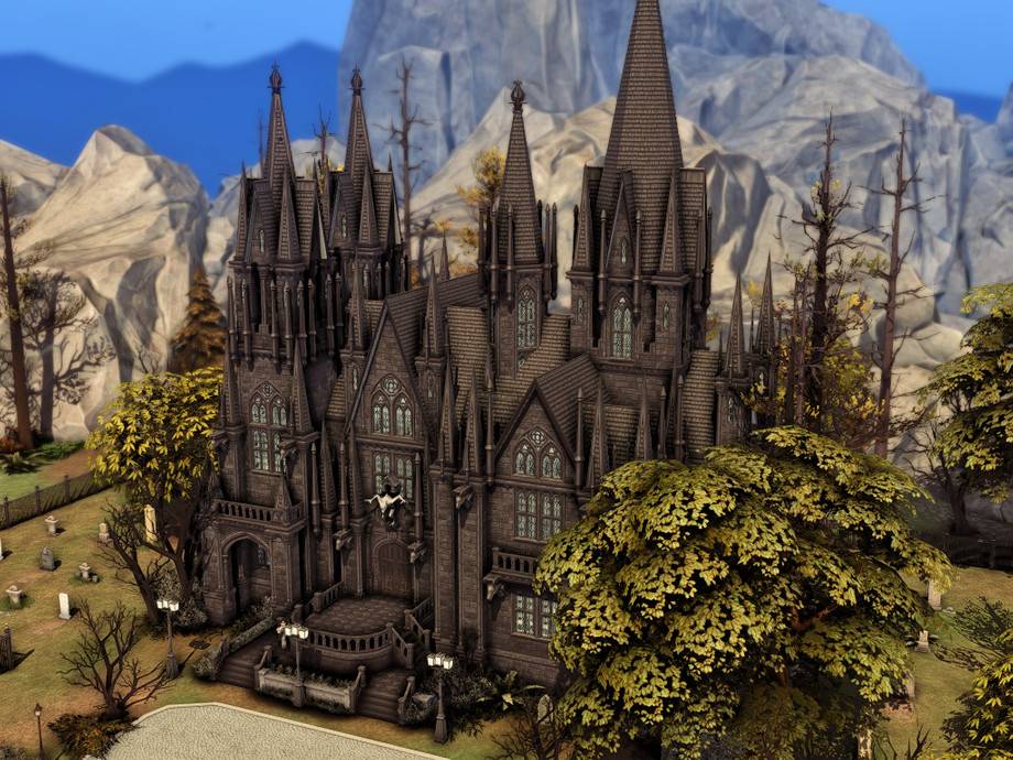 Вампирский готический замок с подземельем для Симс 4 - фото 3