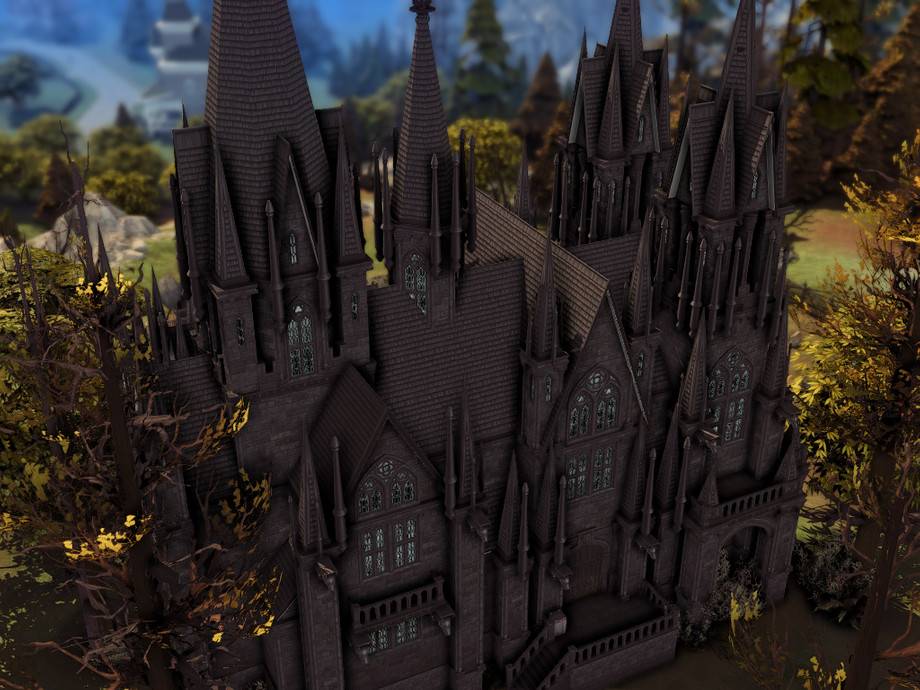 Вампирский готический замок с подземельем для Симс 4 - фото 6