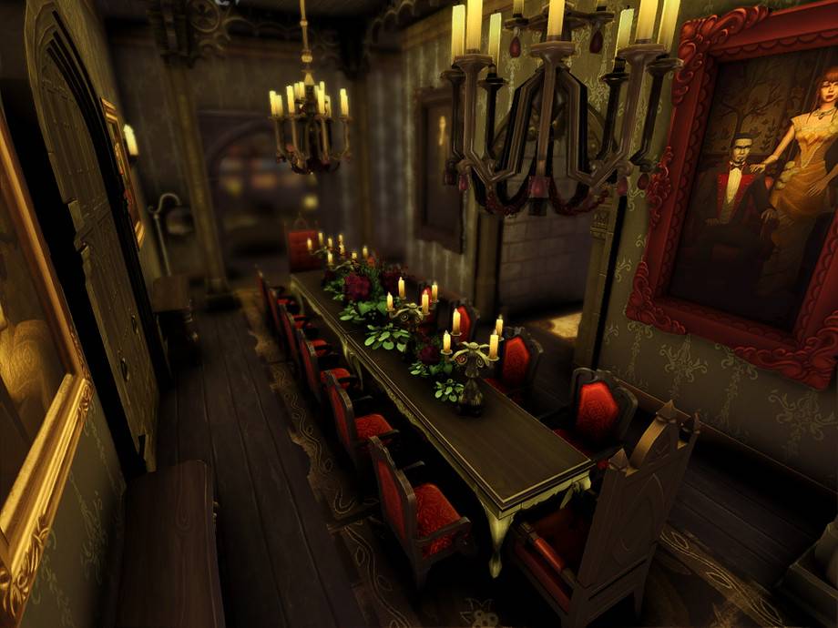 Вампирский готический замок с подземельем для Симс 4 - фото 8