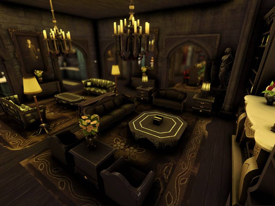 Вампирский готический замок с подземельем для Симс 4 - фото 9