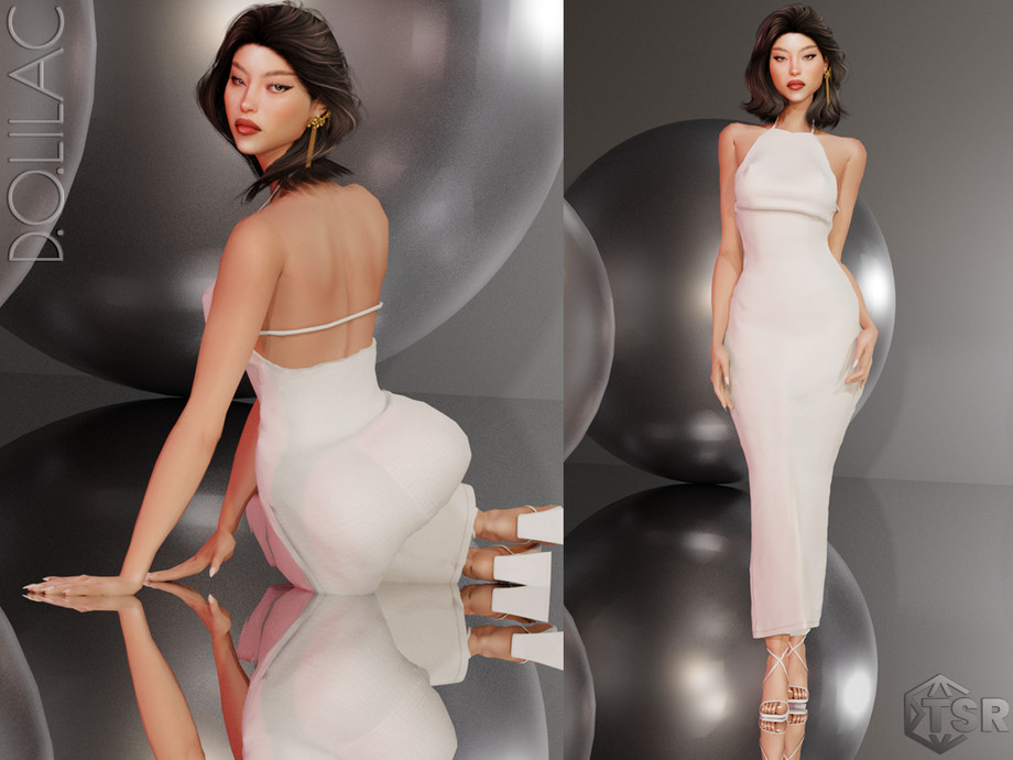 Backless Halter Dress DO0103 1